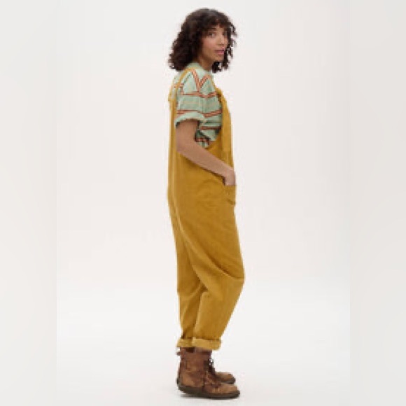 NWOT Lucy & Yak Original Dungaree Organic Cotton Mustard Size UK8 US4 Unisex - Picture 3 of 16